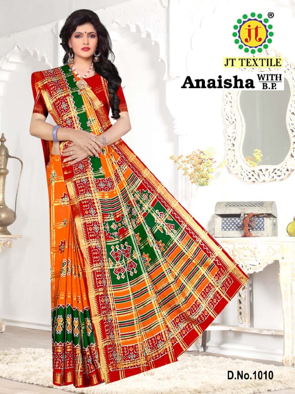 Jt Anaisha 1 Regular Wear Cotton Printed Fancy Saree Collection